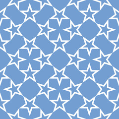 Abstract Geometric Stars Complex Psychedelic Shapes Monochrome Islamic Vector Seamless Pattern Trendy Fashion Colors Minimalist Concept