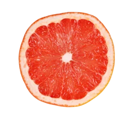 Half of grapefruit isolated on transparent background, PNG. © vencav