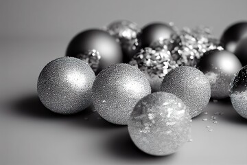 Christmas background, glass balls in bulk