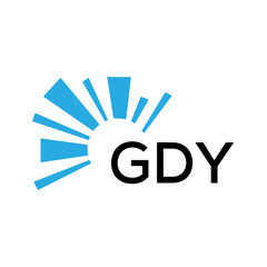 GDY letter logo. GDY blue image on white background and black letter. GDY technology  Monogram logo design for entrepreneur and business. GDY best icon.
 - obrazy, fototapety, plakaty