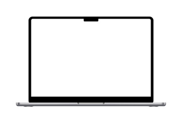 Isolated laptop PNG mockup without background with blank screen. Stock royalty free PNG illustration