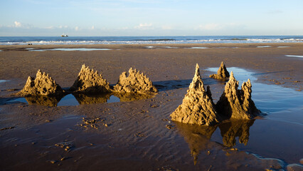 Châteaux de sables sur la plage