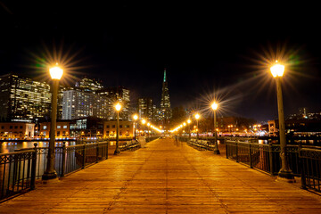 Fototapeta na wymiar San Francisco Pier7 night time