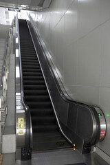 escalator in subway, underground MRT station , Jakarta