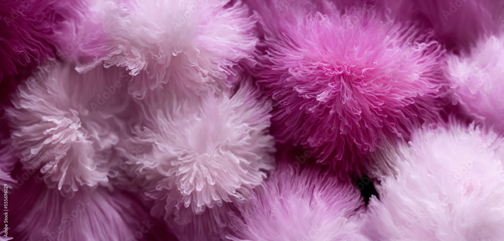 Poster a pink background with a floral surface texture and creative components showcases a colorful and abs