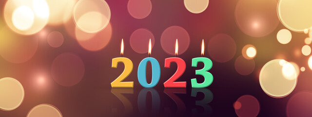 Happy New Year Background. Start to 2023. 3D illustration