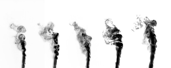 set of black smoker isolated transparent png