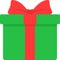 緑色のプレゼントの箱のイラスト