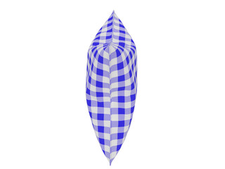 Checkered realistic pillow. 3d render