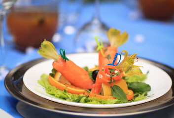 delicious delicacy dish on the festive table