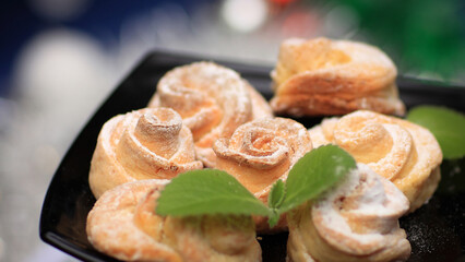 close up. young biessmann by showing ads. isolated on