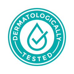 Dermatologically vector badge template. Suitable for product label.