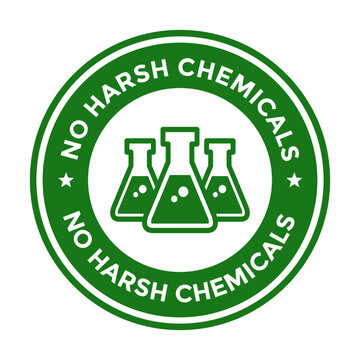 No Harsh Chemical logo or badge vector template. Suitable for product label