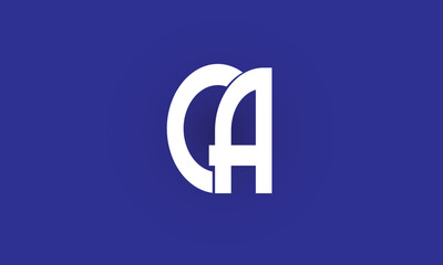 CA initial letter vector line design logo
