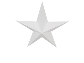 Obraz premium White volumetric star. 3d render.
