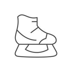 Ice skates line outline icon