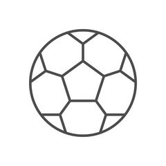 Fototapeta premium Soccer ball line outline icon