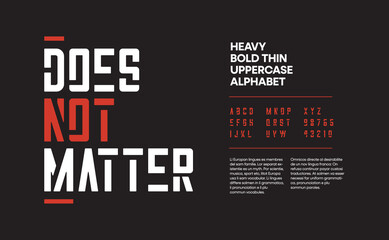 Heavy bold typography. Grunge uppercase alphabet stylish. Vector illustration