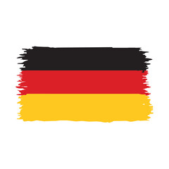 grunge Germany flag illustration. paint brush national sign and symbol.