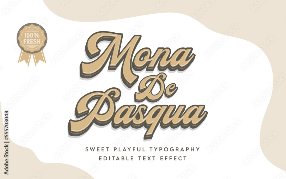 Poster vintage modern script font effect with highlight and shadow, stylish lettering font and number. vect