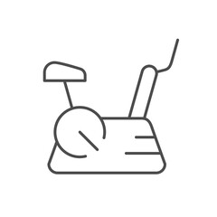 Exercise bike line outline icon