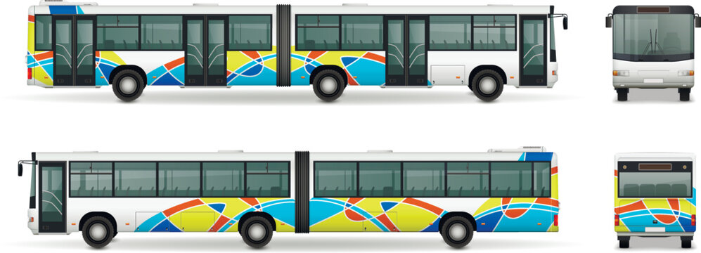 Articulated Bus Realistic Set