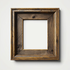 Old Wooden Picture Frame from a Top View