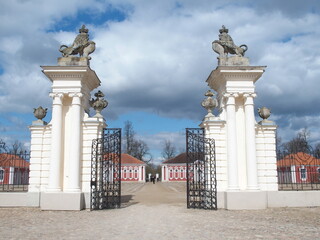 Entrance to Rundale Palace, Latvia, seen from the courtyard
