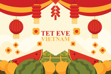 Tet Eve Vietnam background.