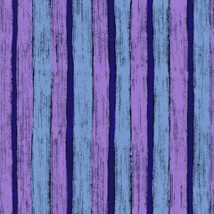 Hand drawn striped seamless pattern.Vertical stripes painted with chalk. Blue and lilac lines with grunge effect