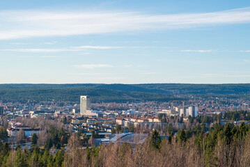 View over Skellefteå town in Sweden. - obrazy, fototapety, plakaty