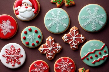 Fototapeta na wymiar Christmas Cookies (Generative AI)