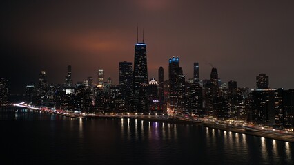 Aerial photo of Chicago, Illinois, USA. 