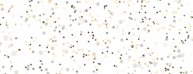 Glittering confetti on a transparent background. Holiday, birthday and Christmas decoration