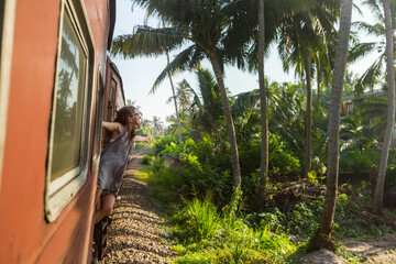Girl in train