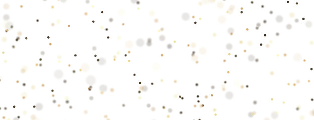 Gold confetti background, isolated on transparent background
