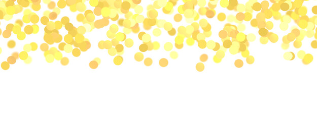 Golden serpentine confetti on transparent background. luxury isolated