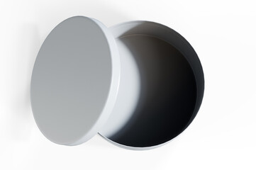 Blank fermented milk product packaging isolated 3d render