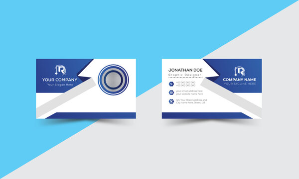 Simple Business Card Layout, Modern Business Card, Clean Business Card Template