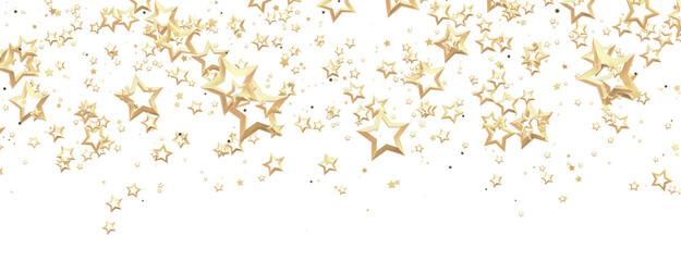 stars. Confetti celebration, Falling golden abstract decoration for party, birthday celebrate,