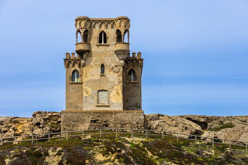 Castillo de Santa Catalina. Tarifa, Andalusia, Spain. - obrazy, fototapety, plakaty