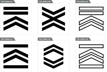 Set of Y2K style vectors of objects. Trendy geometric postmodern figures. Elements for graphic decoration. Stars, starburst . Vector illustration