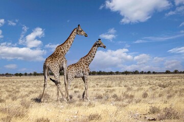 Angola Giraffe (Giraffa camelopardalis angolensis) in Namibia, Etosha
