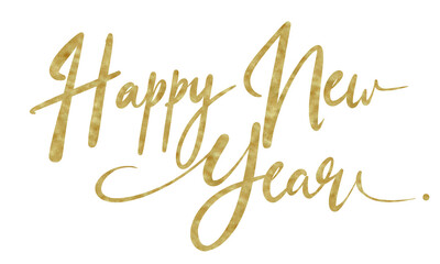 HAPPY NEW YEAR gold writen