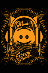 Music and Gregg  Human  t-shirt design