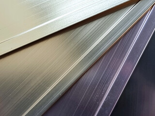 aluminum profile section with color samples contains white gold, rose gold, champagne, black color....