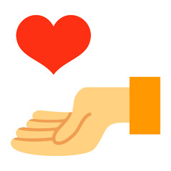 Give Heart Flat Icon