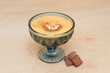 Flan pudín de vainilla y chocolate fudge vanilla