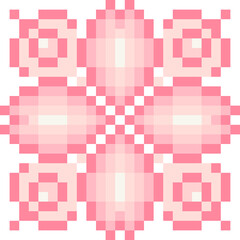 Cherry Blossom Ornament Pixel Art