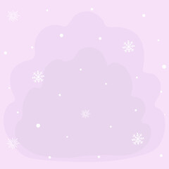 Falling snow, snowflakes on purple background. Vector Illustration for printing, backgrounds, covers and packaging. Image can be used for greeting cards and textile. Isolated on white background.